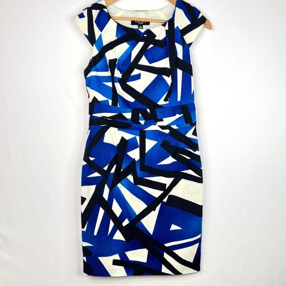 Chetta B Sunhee Geometric Sheath Dress - Picture 2 of 12